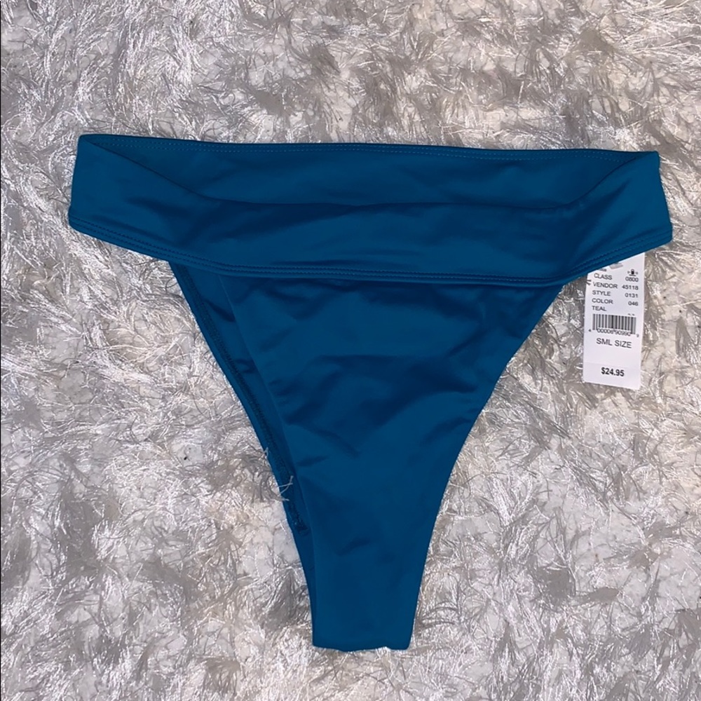 PacSun NWT Blue Teal Bikini Bottom High Waisted
